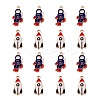 20Pcs 2 Style Zinc Alloy Enamel Pendants ENAM-LS0001-17G-2