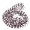 Electroplate Rondelle Glass Beads Strands EGLA-A036-09A-PL03-2