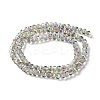 Transparent Electroplate Glass Beads Strands GLAA-Q099-H01-08-2