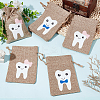 12Pcs 2 Colors Rectangle Linen Packing Pouches ABAG-FG0001-03-4