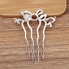 Alloy Hair Comb Findings PW-WGEAC7C-04-1