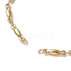 304 Stainless Steel Bar Link Chain Bracelet Making AJEW-JB01245-01-2