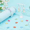 14Pcs 7 Colors Spray Painted Alloy Beads with Glitter Sheet FIND-SC0013-91-3