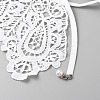 Detachable Fibre Lady's Embroidered Collars AJEW-CJC0006-01-3
