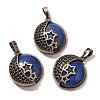 Dyed Natural Lapis Lazuli Pendants G-P560-01R-05-1