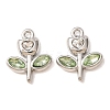 Alloy with Rhinestone Pendants AL-CBA7256-01P-2
