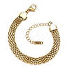 Ion Plating(IP) 304 Stainless Steel Mesh Chain Bracelet BJEW-G669-14G-4