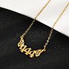 201 Stainless Steel Number 444 with Butterfly Wings Pendant Necklaces LS-NJEW-P332-01B-G-1