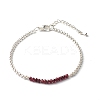 Natural Garnet Beaded Bracelets BJEW-JB06384-01-1