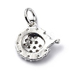 Brass Micro Pave Cubic Zirconia Charms ZIRC-F131-10P-2