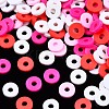 Handmade Polymer Clay Beads Strands CLAY-R089-6mm-T02B-10-2