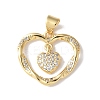 Brass Micro Pave Cubic Zirconia Pendants KK-A252-33G-01-1