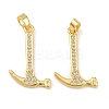 Brass Micro Pave Clear Cubic Zirconia Pendants KK-G549-16B-G-1