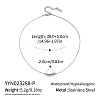 Minimalist 304 Stainless Steel Bean Pendant Necklaces with Round Snake Chains for Women YF8293-2-2