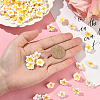 100Pcs Handmade Polymer Clay 3D Flower Plumeria Beads CLAY-SC0002-48C-4