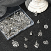 100Pcs 10 Styles Tibetan Style Zinc Alloy Charms TIBEP-CJ0003-08-5
