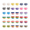 Mega Pet 108Pcs 18 Colors Resin European Stripe Beads RPDL-MP0001-03-1