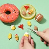 10Pcs 5 Styles Opaque Resin Imitation Food Pendants RESI-YW0003-24-4