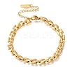 Ion Plating(IP) 304 Stainless Steel Panther Chain Bracelets for Women Men BJEW-H613-02G-1
