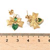 304 Stainless Steel Micro Pave Cubic Zirconia Bowknot Dangle Stud Earrings EJEW-U065-03G-02-3