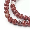 Natural Red Jasper Beads Strands X-G-F348-02-6mm-3