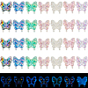 28Pcs 7 Colors Luminous UV Plating Rainbow Iridescent Acrylic Beads OACR-SC0001-99-1