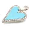 Brass Micro Pave Cubic Zirconia with Acrylic Pendants KK-S049-23P-2