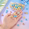 150Pcs Opaque Resin European Beads RESI-TA0004-61B-6