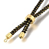 Braided Cotton Cord Slider Bracelet Making MAK-R001-01G-08-3