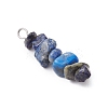 3Pcs Natural Amethyst & Lapis Lazuli & Red Jasper Chip Beaded Constellation Pendants PALLOY-JF03043-09-4
