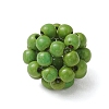 Round Woven Beads TURQ-JF-4MM-02-3