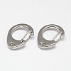 Tarnish Resistant Oval 304 Stainless Steel Keychain Clasp Findings LS-STAS-D070-03-1