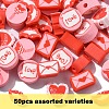 50Pcs Handmade Polymer Clay Beads CLAY-YW0002-30-1