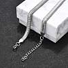 Non-Tarnish 304 Stainless Steel Herringbone Chains Necklaces X-NJEW-G340-03P-3
