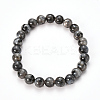 Natural Larvikite Beaded Stretch Bracelets BJEW-Q692-36-8mm-1