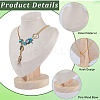 Bust Shaped Beech Covered with Velvet Necklace Display Stands NDIS-WH20010-02A-4