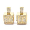 Alphabet Brass Micro Pave Clear Cubic Zirconia Pendants ZIRC-O045-01G-T-2