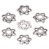300Pcs 6-Petal Tibetan Style Alloy Hollow Flower Bead Caps FIND-LP0003-14-1