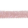 Transparent Electroplate Glass Beads Strands EGLA-A039-T6mm-L26-1