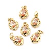 Brass Micro Pave Cubic Zirconia Pendant LS-ZIRC-P089-19G-A-1