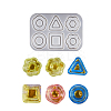 Crystal Drop Glue Diy Pentagram & Flower & Heart & Triangle & Hexagon Connected Flow Sand Pendant Hanging Decoration Silicone Mold LS-PW-WG89A9A-01-1