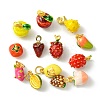 13Pcs 13 Styles Alloy Enamel Pendants FIND-FS0002-40-2