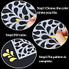 5 Sheets Geometric PET Hollow Out Drawing Painting Stencils DIY-GF0009-79-5