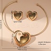 Heart Alloy Choker Necklace & Stud Earring Sers FS-WG43B4A-02-3