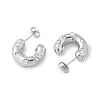 304 Stainless Steel Rhinestone Stud Earrings LS-EJEW-M070-18P-2