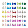120Pcs 15 Colors Spray Painted Crackle Glass Pendants FIND-KS0001-29-3
