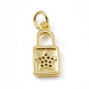 Brass Micro Pave Cubic Zirconia Pendants ZIRC-F132-50G-2
