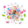100Pcs 20 Styles Two Tone Transparent Spray Painted Glass Pendants GLAA-TA0002-07-2