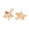 Brass Micro Pave Cubic Zirconia Pendants KK-L261-16G-01-2