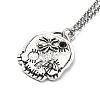 Skull Rhinestone Pendant Necklaces with Rolo Chains LS-NJEW-F309-08-1